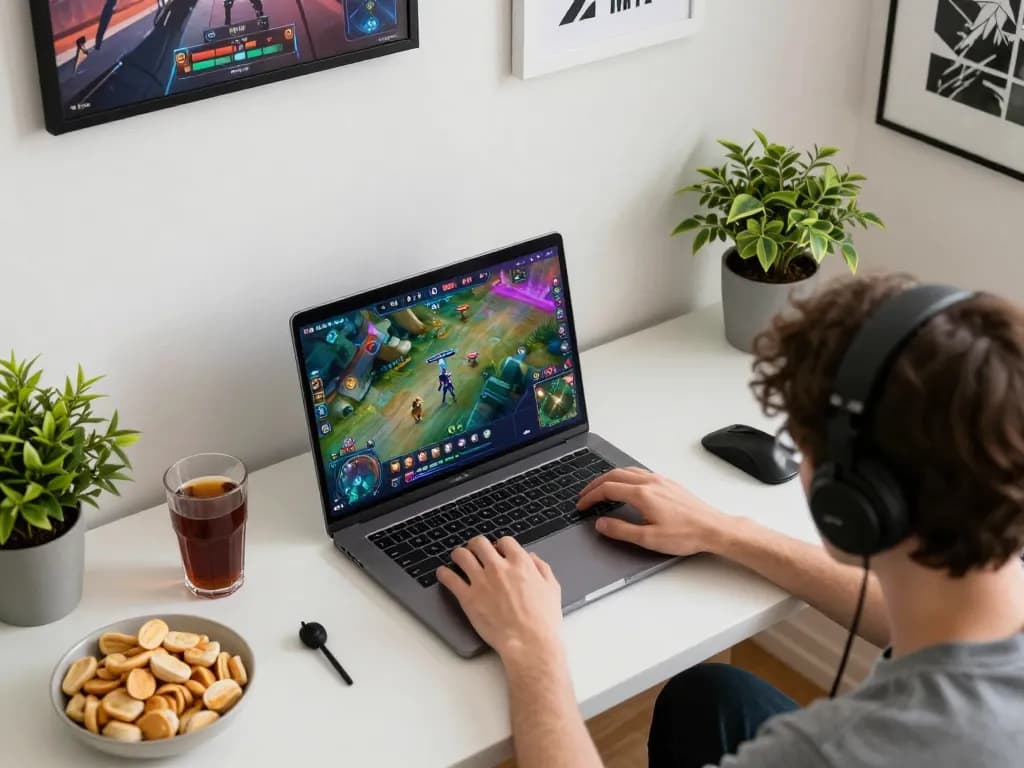 IDNSCORE player immersed in competitive online tournament, showcasing dynamic live gaming action and engaging atmosphere