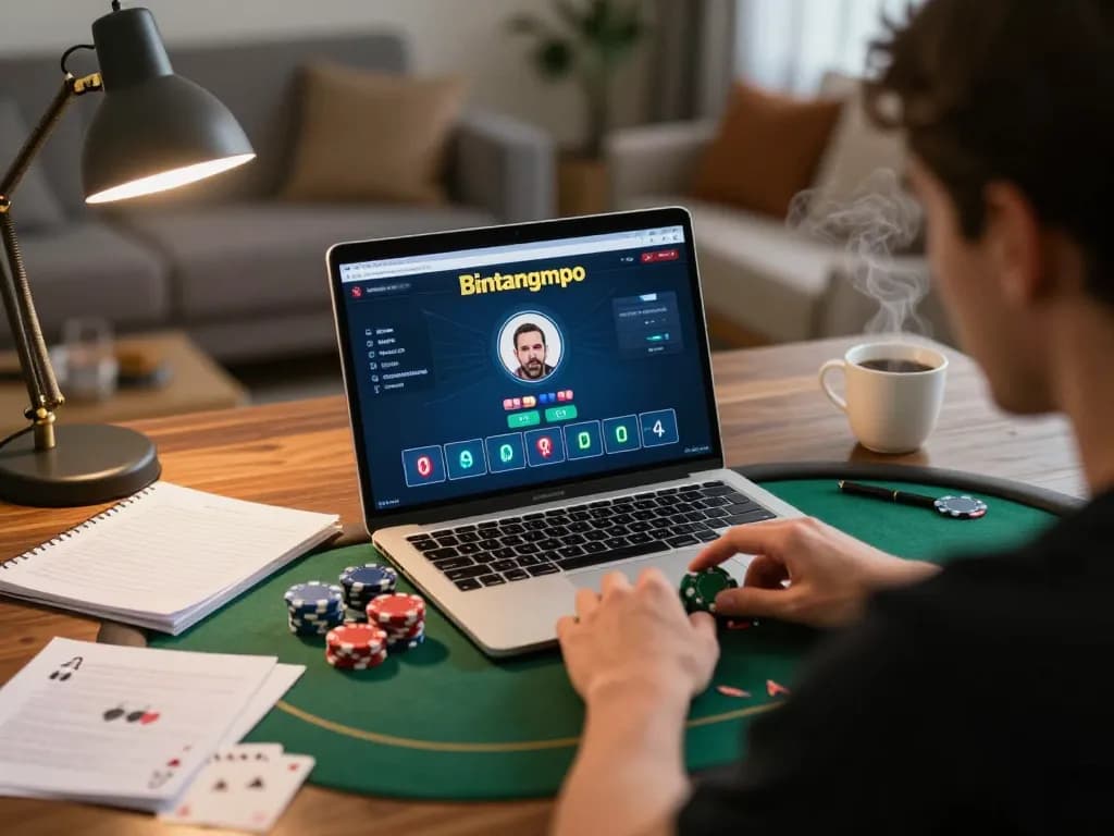 Pemain yang terlibat menggunakan Bintangmpo untuk poker online dari suasana rumah yang nyaman.