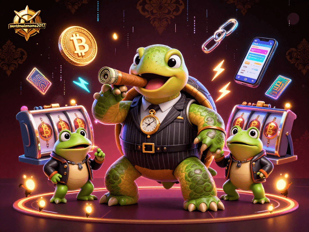 Play slots at worldmelanoma2017 with vibrant 3D casino characters and dynamic crypto elements.