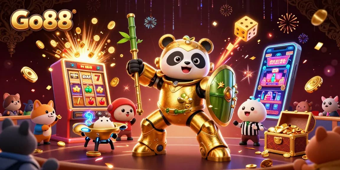 Experience the thrill of Go88 through stunning visuals of a dynamic casino arena.