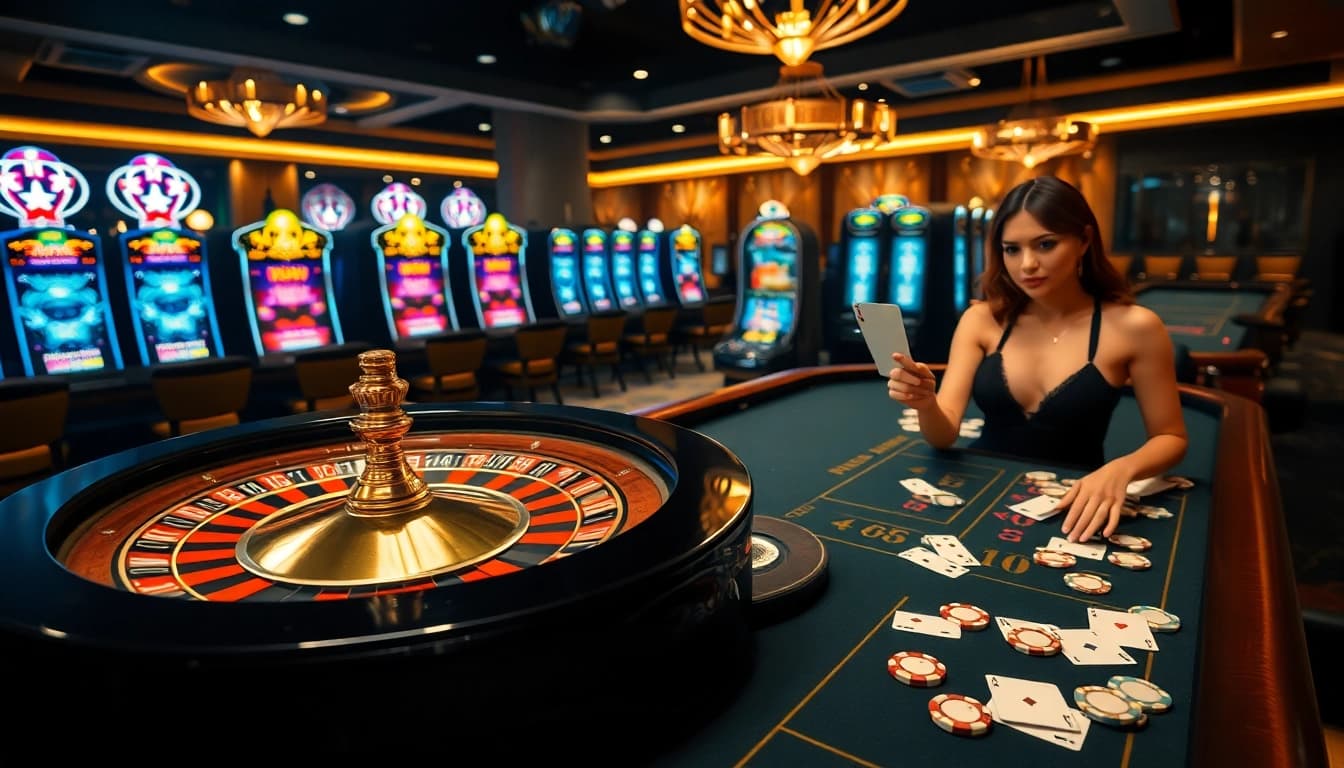 Winning at du88 with luxurious casino games and vibrant poker chips.