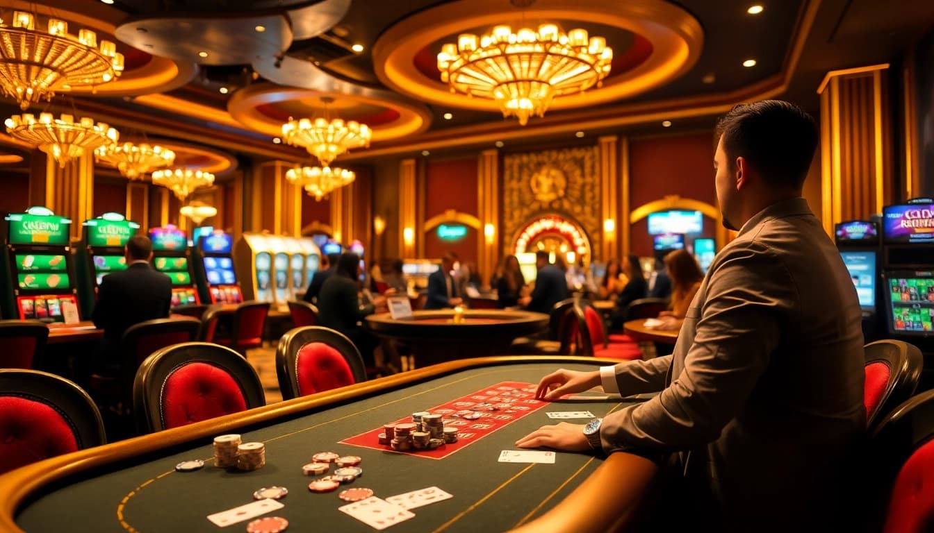 Experience the thrilling atmosphere of gambling at luongsontv with vibrant casino visuals and exciting gameplay.