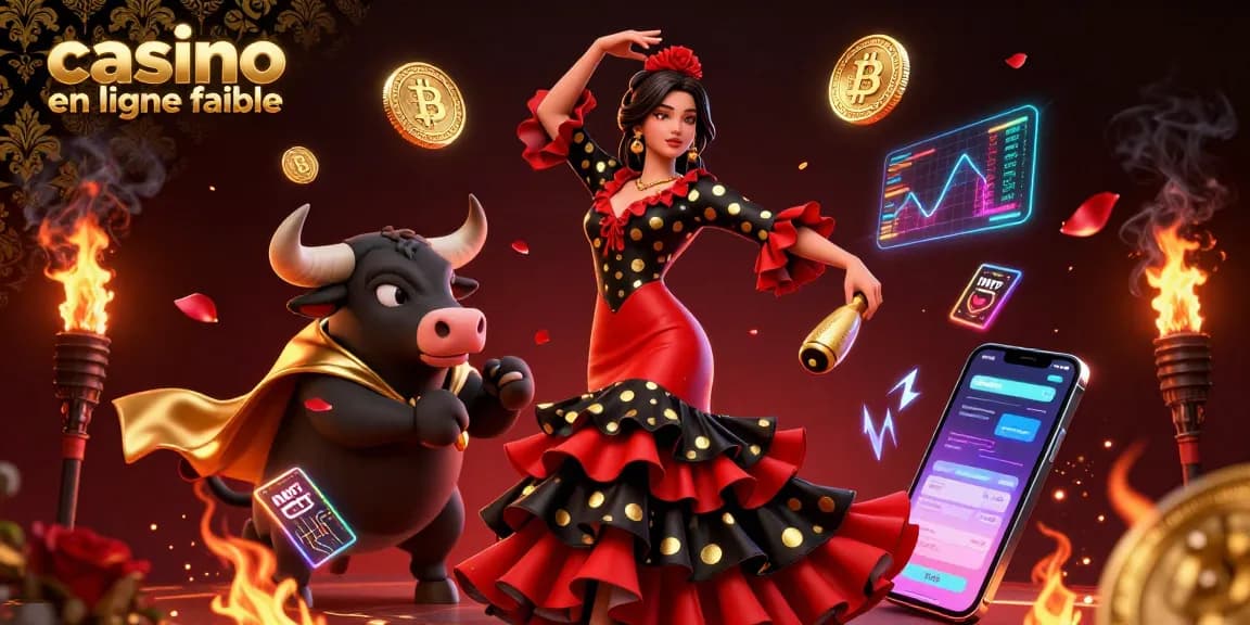 Découvrez l'excitation du casino en ligne fiable avec des personnages vibrants et des éléments crypto dynamiques dans cette illustration captivante.