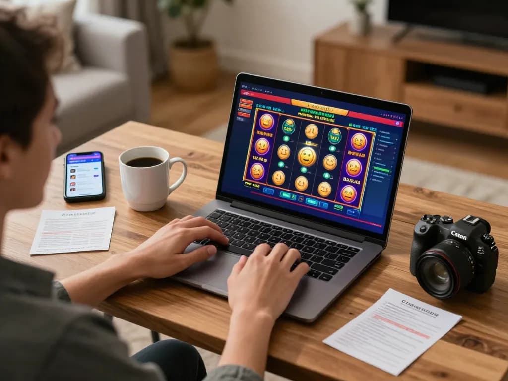 Engaging online gameplay on 11win platform with vibrant slot graphics and strategic betting notes.