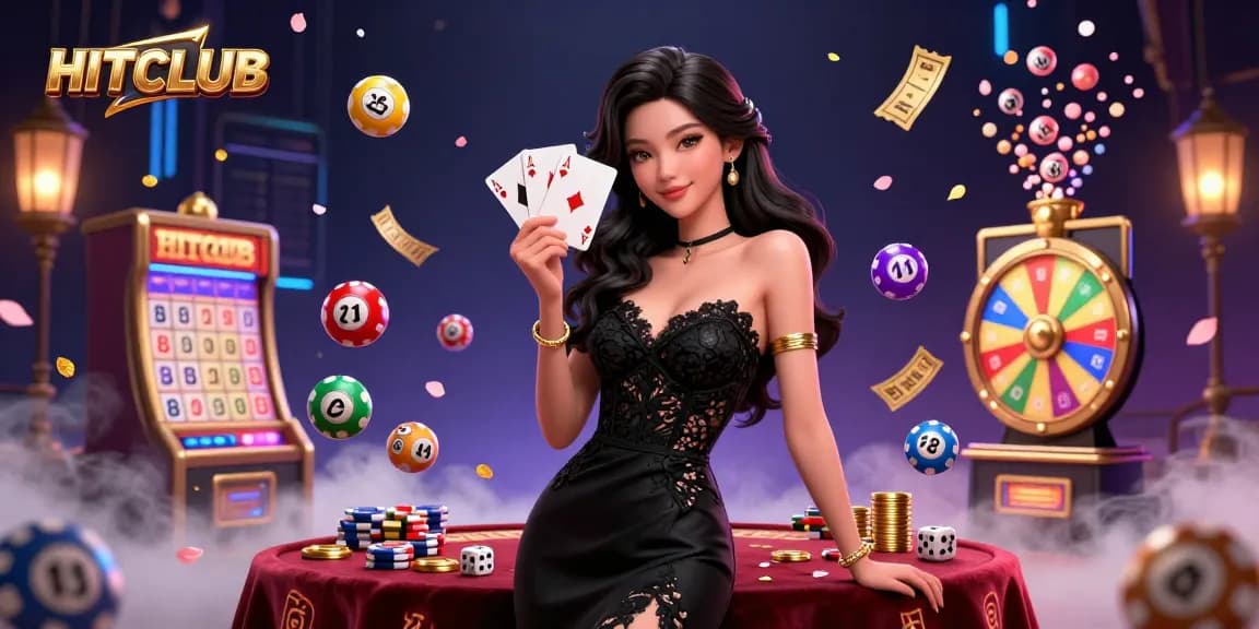 Win big at HITCLUB with an engaging night of casino gaming featuring elegant characters and vibrant lottery action.