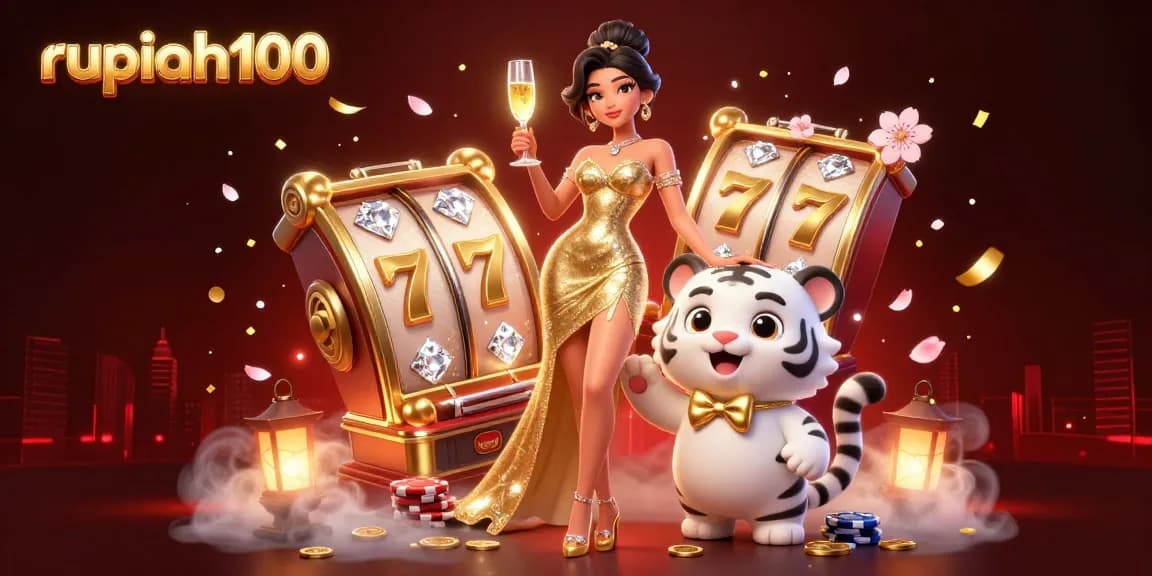 Experience the thrill of winning with rupiah100 in this vibrant casino scene with luck and glamour.
