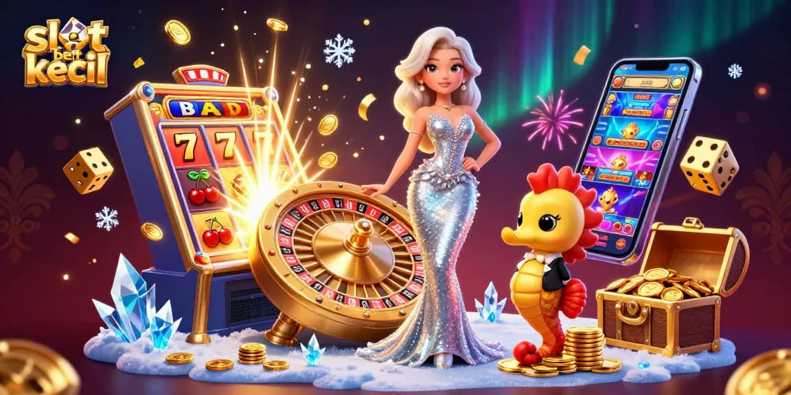 Experience thrilling gameplay with slot bet kecil at this vibrant casino scene.