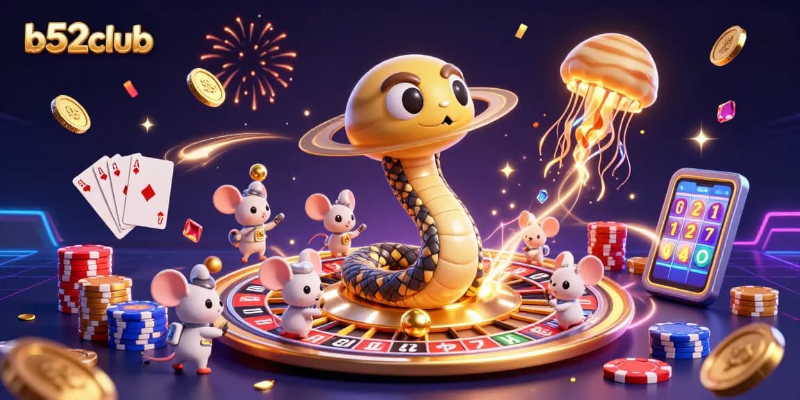 Bettors enjoy the vibrant b52club experience with a cosmic dealer and exciting gameplay.