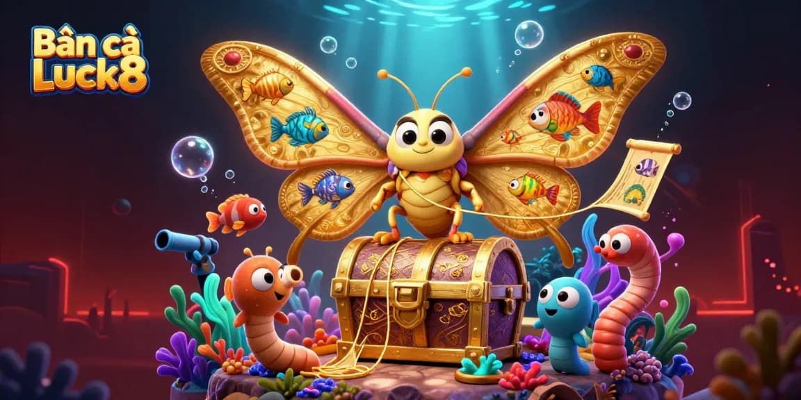 Bắn cá Luck8 brings exciting fish shooting action with vibrant underwater scenes, colorful fish, and dynamic game elements.