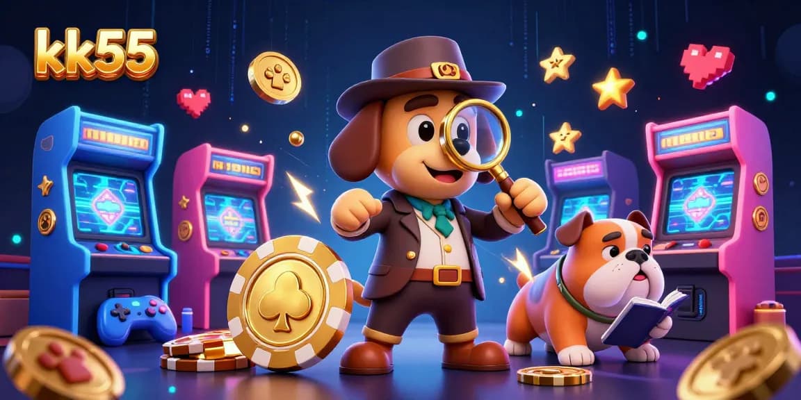 Engage in thrilling casino adventures at kk55, where players explore with characters uncovering golden poker chip clues.