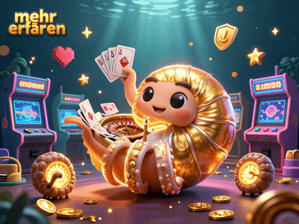 Experience more with the vibrant casino scene featuring vibrant 3D characters and glowing game elements.