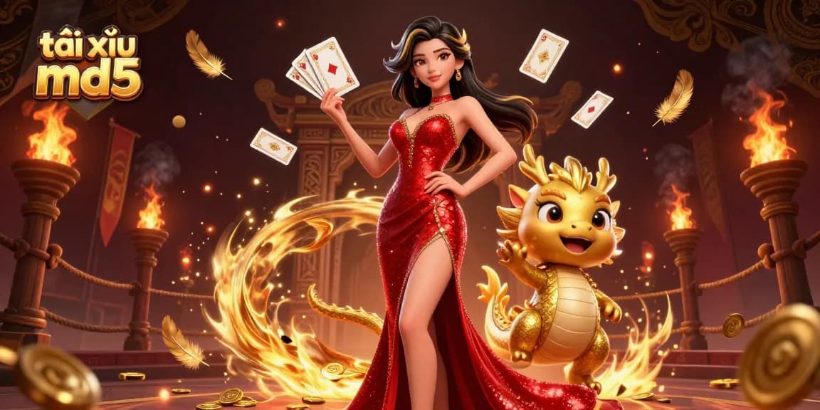 Try your luck at tài xỉu md5 with an exciting 3D illustration capturing a vibrant casino atmosphere.