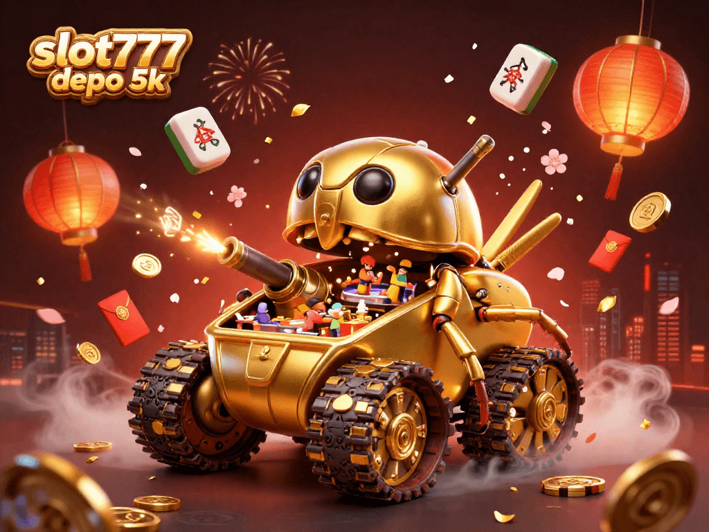 Engage in thrilling gameplay with slot777 depo 5k featuring a dynamic golden beetle casino scene.
