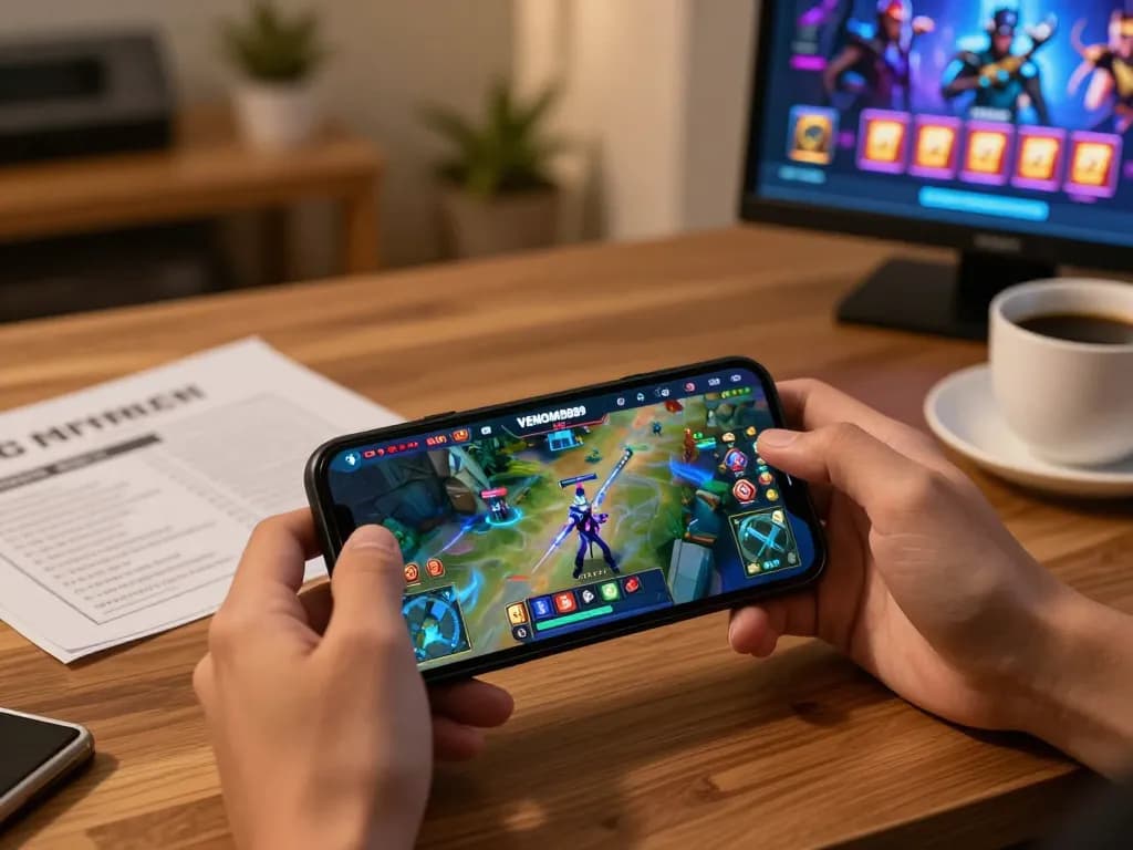 Experience thrilling gameplay in VENOM889 Datfar as players strategize on mobile devices.