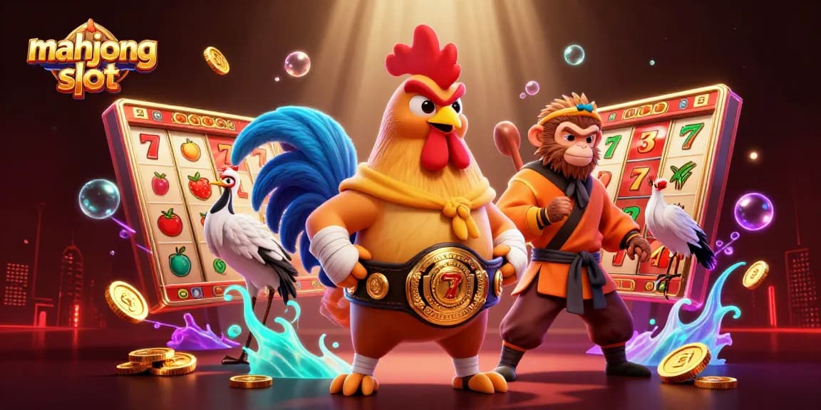 Experience thrilling mahjong slot action in a vibrant, dynamic 3D gaming scene