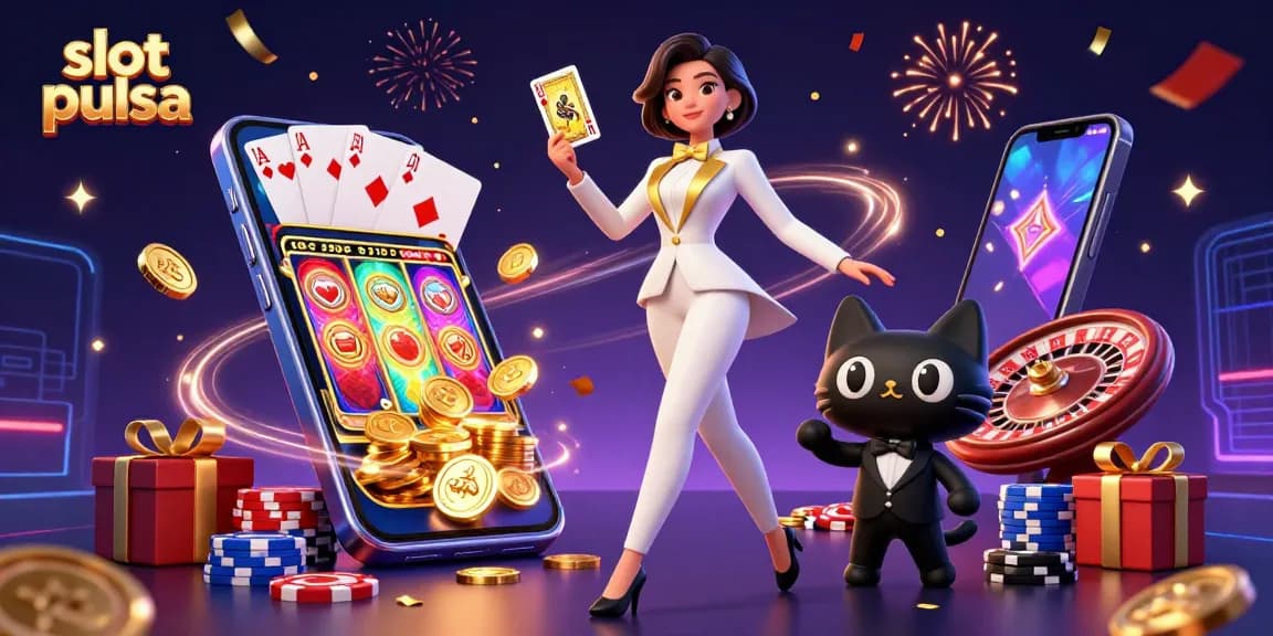 Experience thrilling slot pulsa games with glamorous visuals and dynamic casino elements.