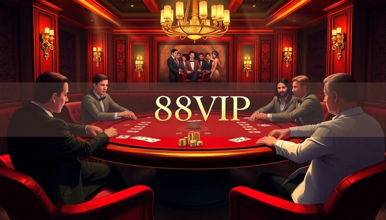High-stakes poker game at 68VIP casino showcasing luxury and excitement