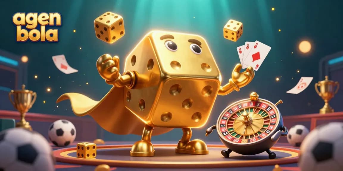 Experience dynamic sports betting with agen bola surrounded by exciting game elements and vibrant action.
