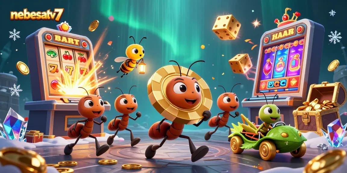 Experience nebesatv7's thrilling jackpots with a team of clever cartoon ants in a dynamic heist!
