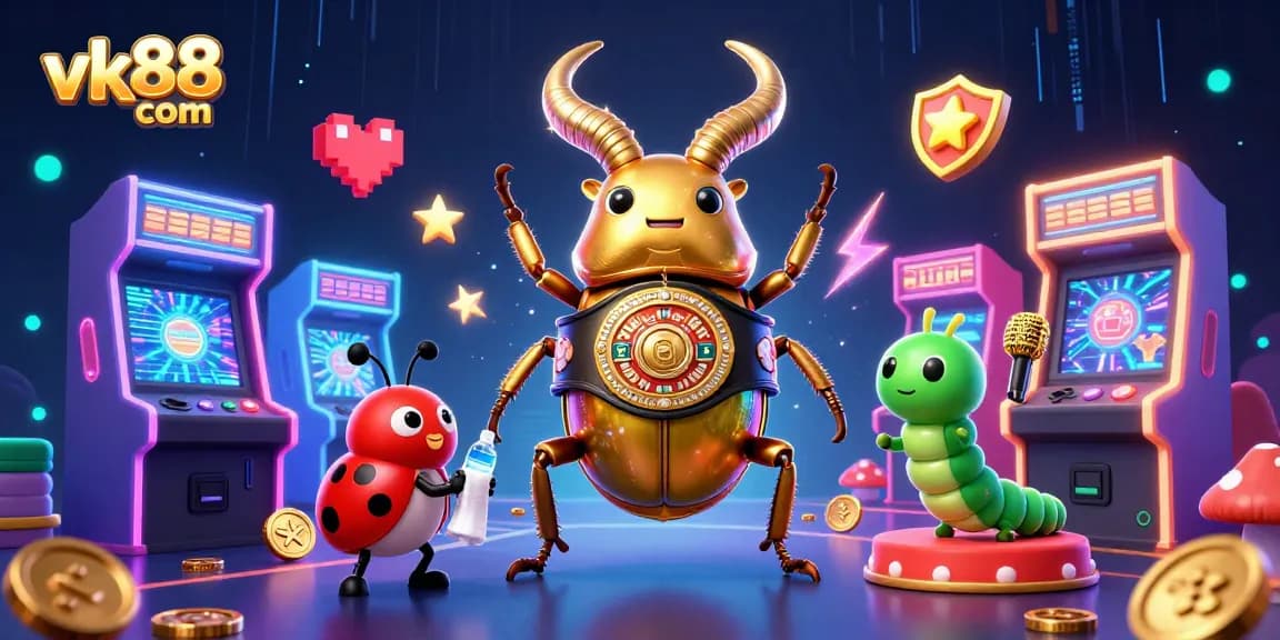 Engage with thrilling gaming at vk88 com featuring characters in a vibrant casino illustration.