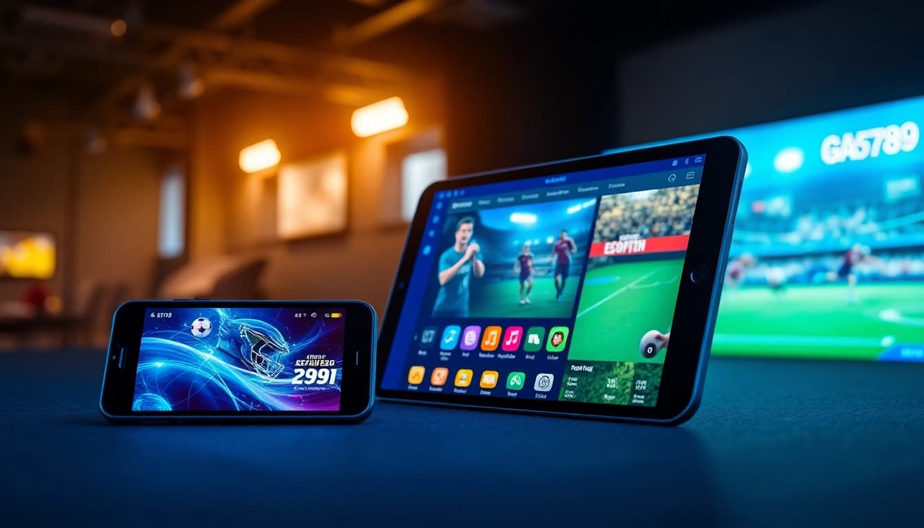 Ga6789 app interface on devices showcasing exciting sports and gaming features.