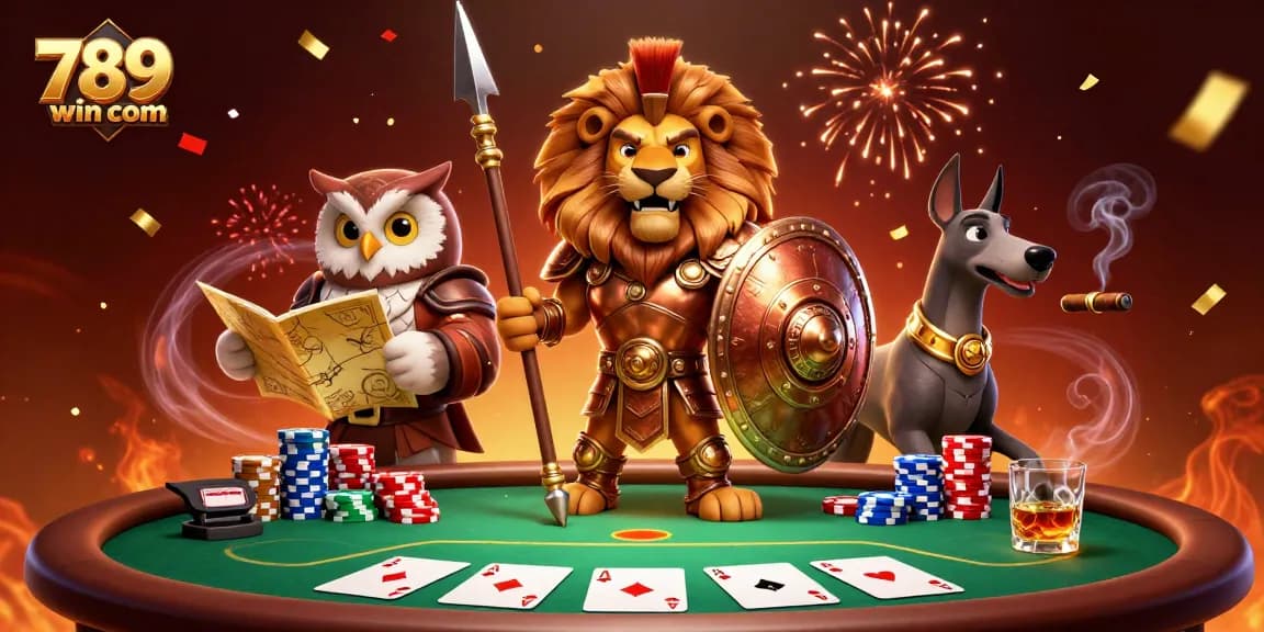 Engage in thrilling gameplay at 789win com with its colorful casino atmosphere featuring poker elements.
