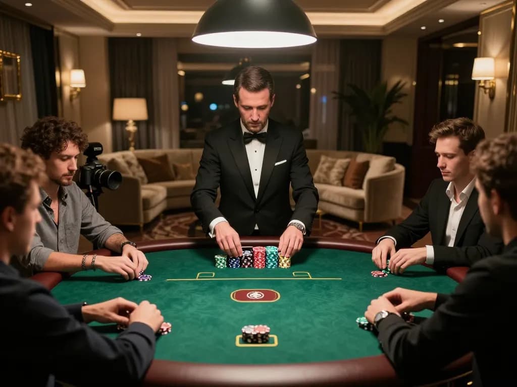 Players strategizing their moves in an exclusive poker game at cm88