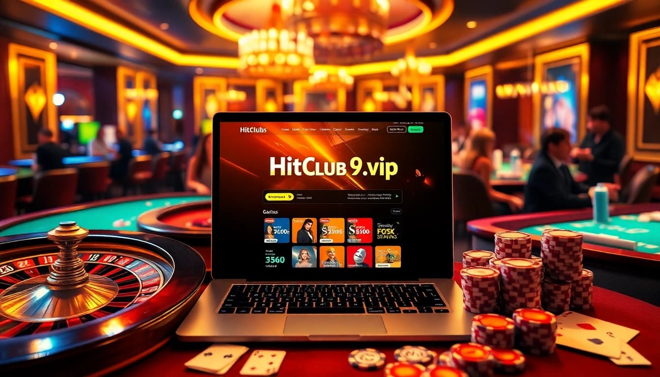 Experience thrilling online gaming at https://hitclub9.vip/ with vibrant casino visuals.