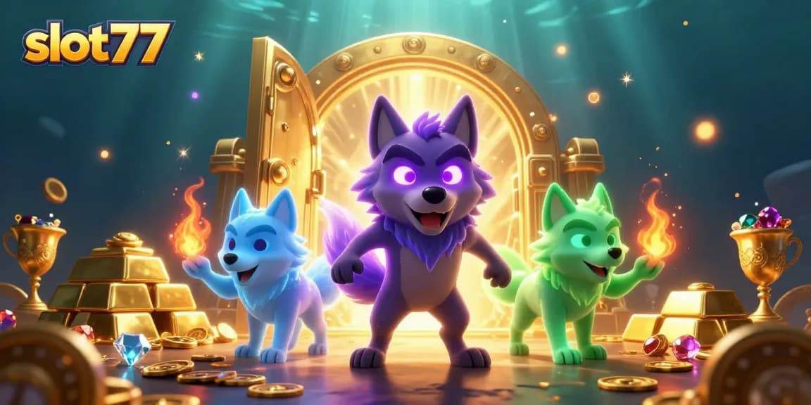 Experience excitement at slot77 with captivating 3D wolves revealing treasures galore.