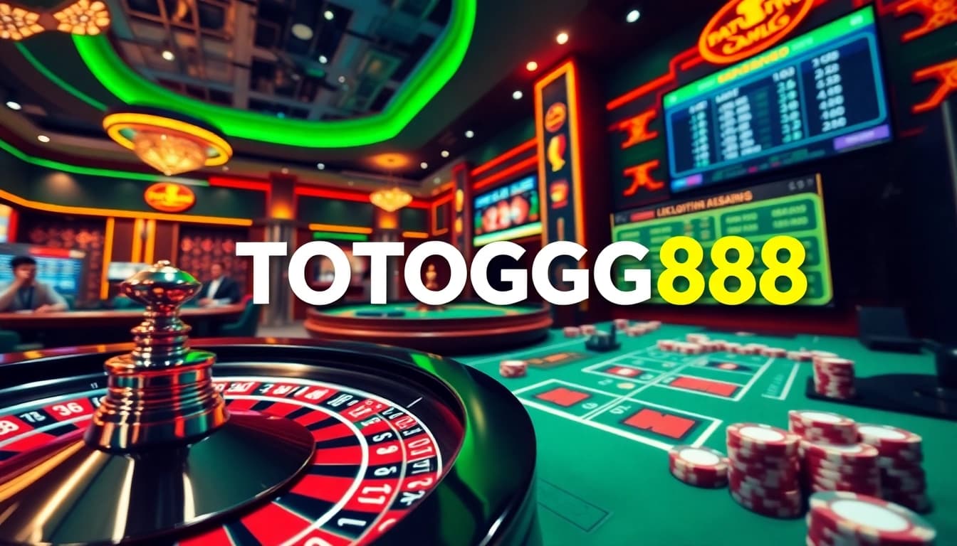 Players enjoying exciting online gaming at TOTOGG88 with live lottery results and poker chips.