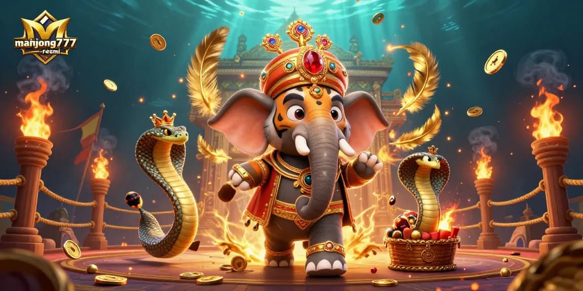 Experience the thrill of mahjong777-resmi with an extravagant casino scene featuring vibrant characters.