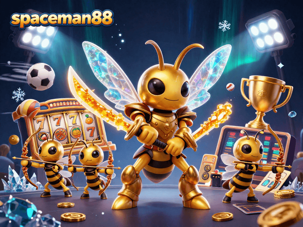 Engage in thrilling gameplay with spaceman88 at online slots, featuring dynamic characters and vibrant casino elements.