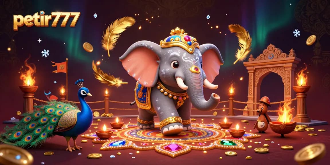 Experience thrilling gameplay with petir777 and colorful elements in a vibrant casino scene.