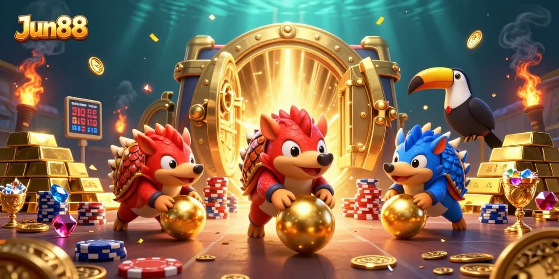 Experience the excitement of Jun88 with dynamic pangolin rivals gaming through golden treasures.