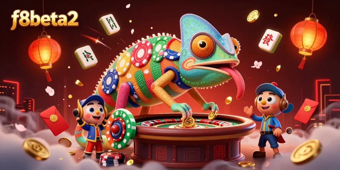 Win big at f8beta2 with chameleon owner spotting casino games and colorful elements.