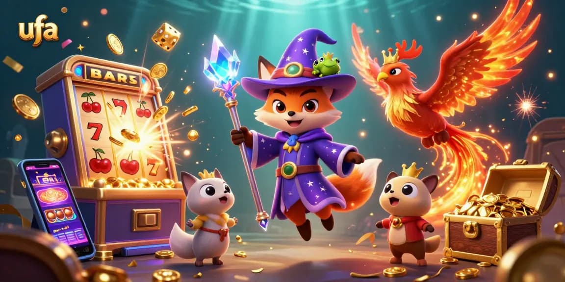 เล่นเกมคาสิโน ufa ด้วยตัวละครเวทมนตร์และสัญลักษณ์สุดตื่นเต้นในภาพ 3D