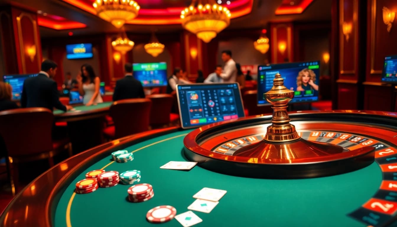 Engage with RR88's dynamic online casino experience featuring vibrant gaming elements.