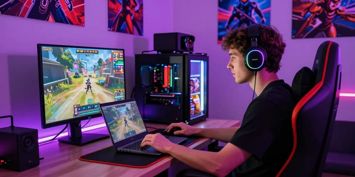 Player enjoying immersive games on slot7000 platform with vibrant gaming setup