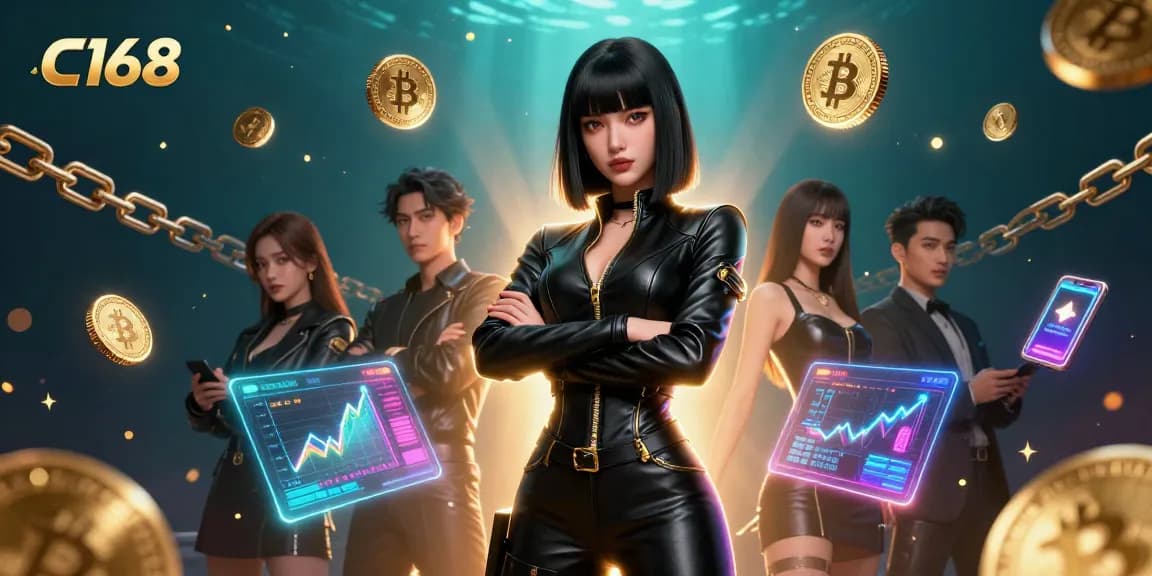 C168 offers thrilling gaming opportunities with dynamic visuals and vibrant cryptocurrency elements.
