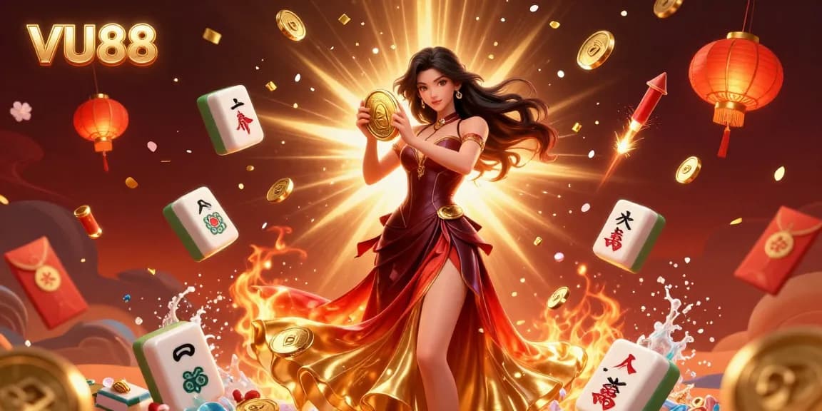 Experience exciting gameplay at VU88 with vibrant graphics, golden coins, and stunning casino elements.