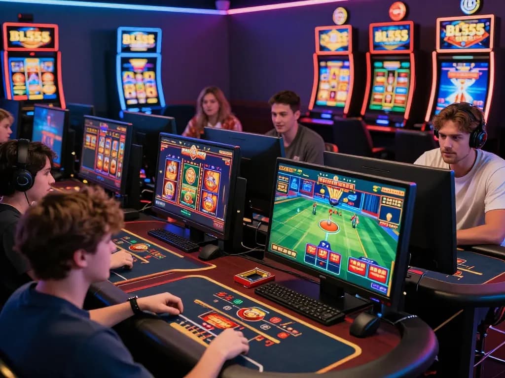 Interactive gaming scene showcasing players enjoying BL555 casino games with vibrant visuals and modern interfaces.