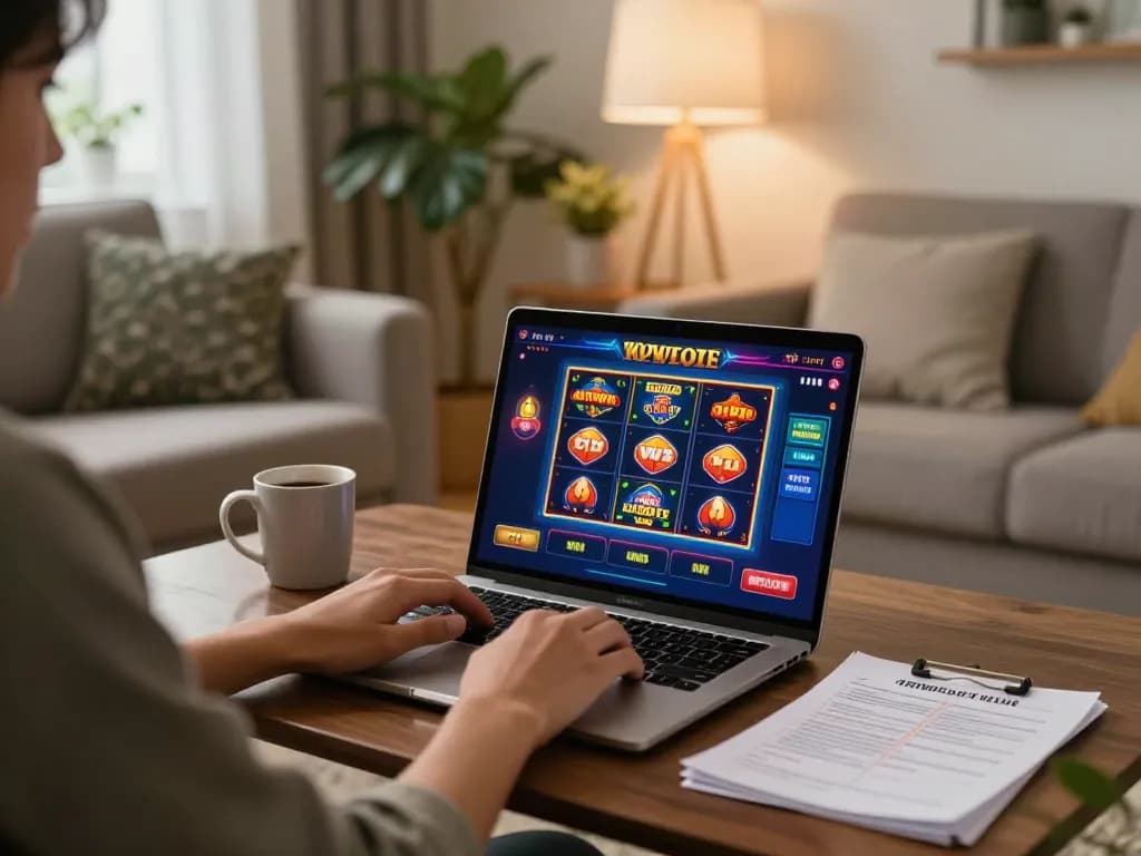 Terlibat dalam permainan kasino online tenku-ichiba dengan antarmuka yang berwarna-warni dan pengaturan yang nyaman