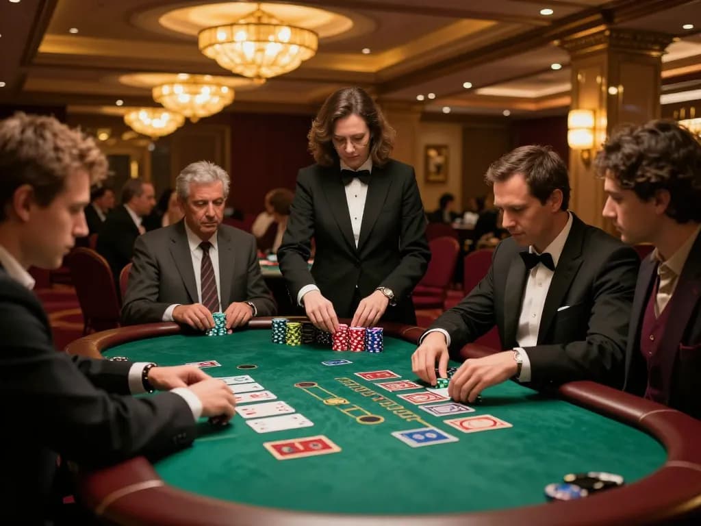 Players engaging in a thrilling game of blackjack at LV88, showcasing the excitement of casino gaming.