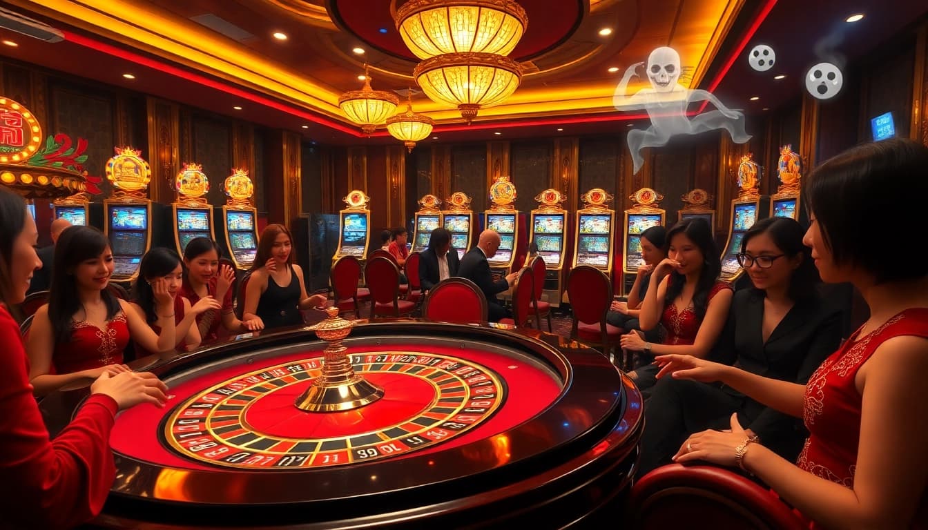 Experience Truyện ma tales of suspense while playing at an elegant casino table.