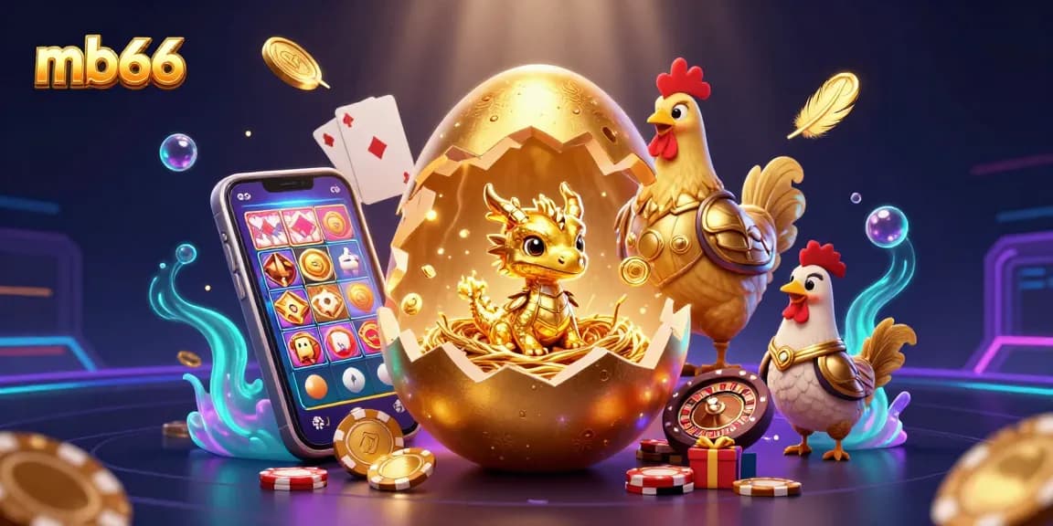 Experience exciting gameplay with mb66, featuring a golden dragon and vibrant casino elements in a dynamic scene.