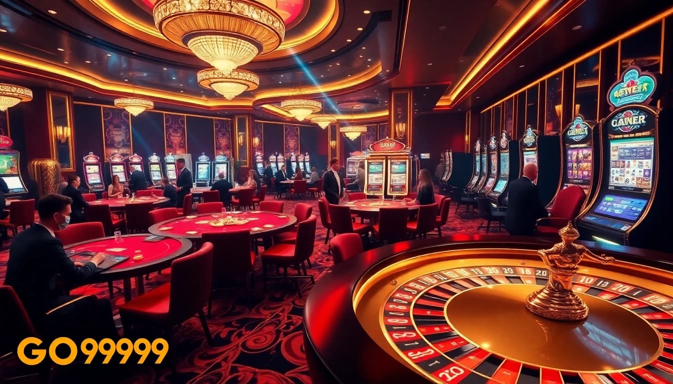 Experience the excitement at a luxurious table game scene showcasing go999.in.net casino adventures.
