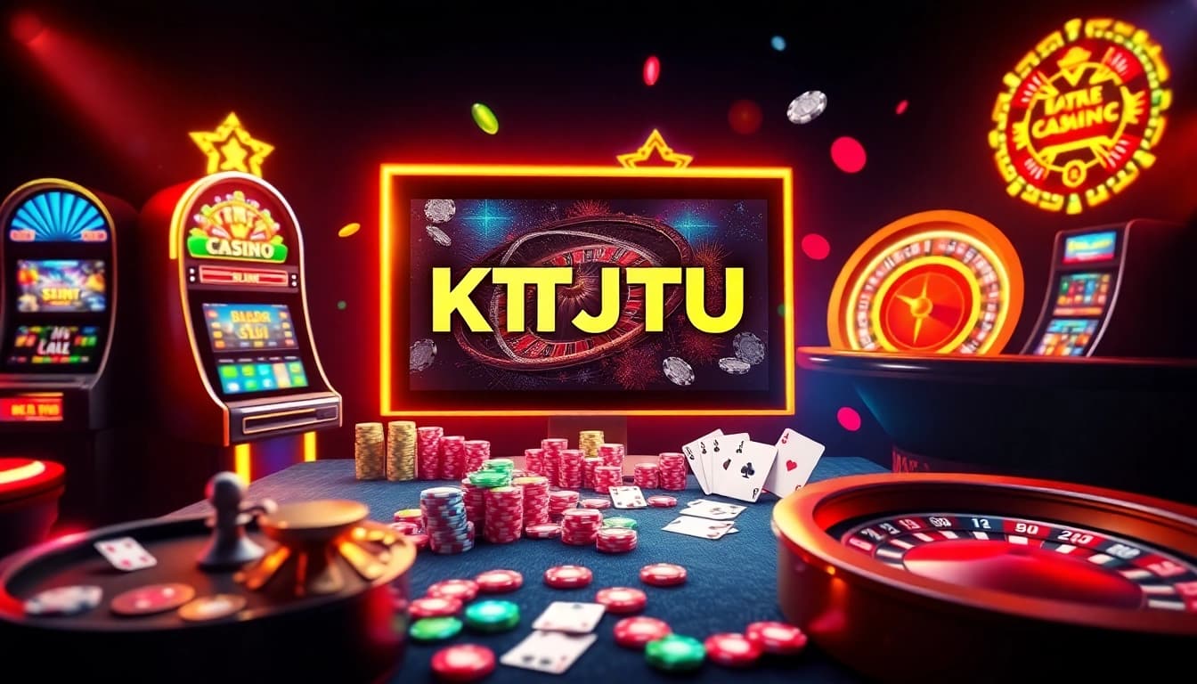 KTPJITU online slot platform showcasing vibrant casino elements and exciting gameplay.