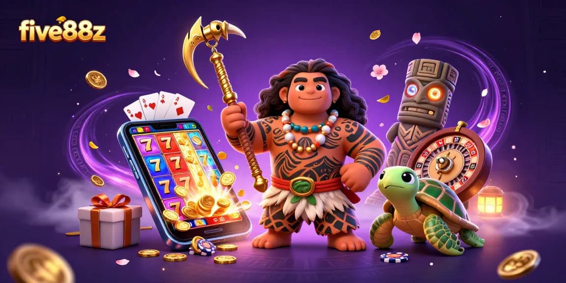 Experience the excitement with five88z as a demigod hawk and its turtle sidekick unveil thrilling casino elements.