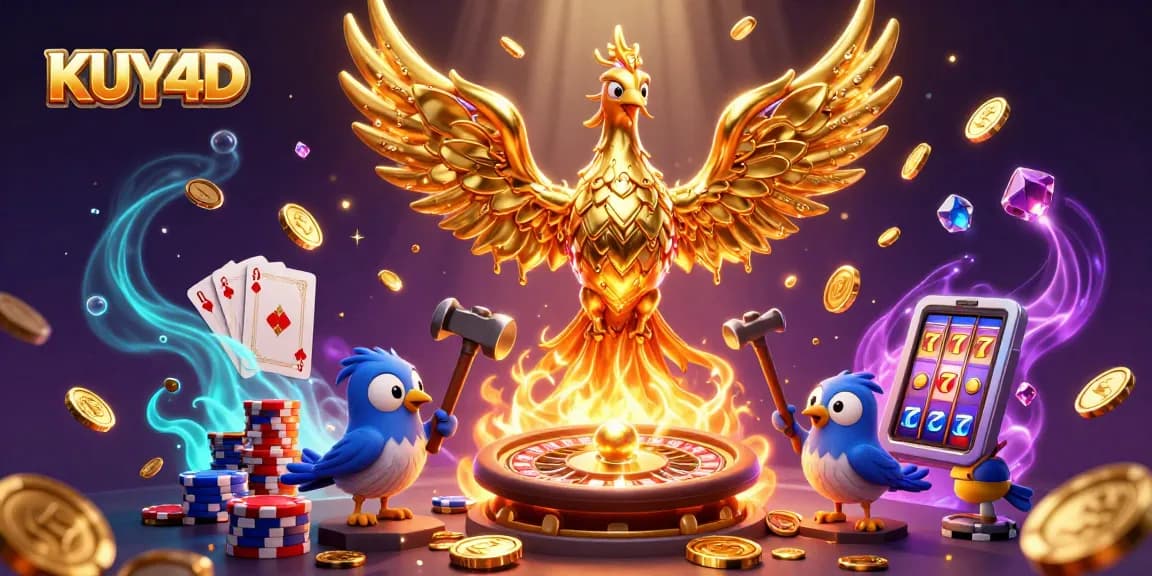Gambarkan KUY4D dengan phoenix emas berkualitas tinggi dan detail di kasino yang memikat.