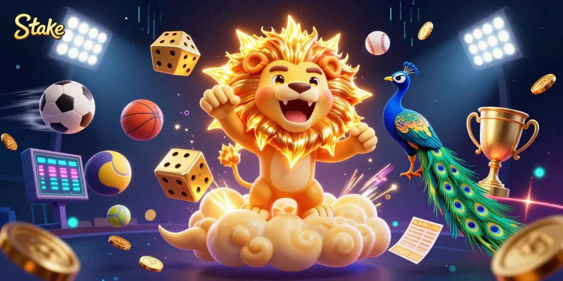 Stake offers thrilling sports betting and casino games with vibrant 3D graphics.